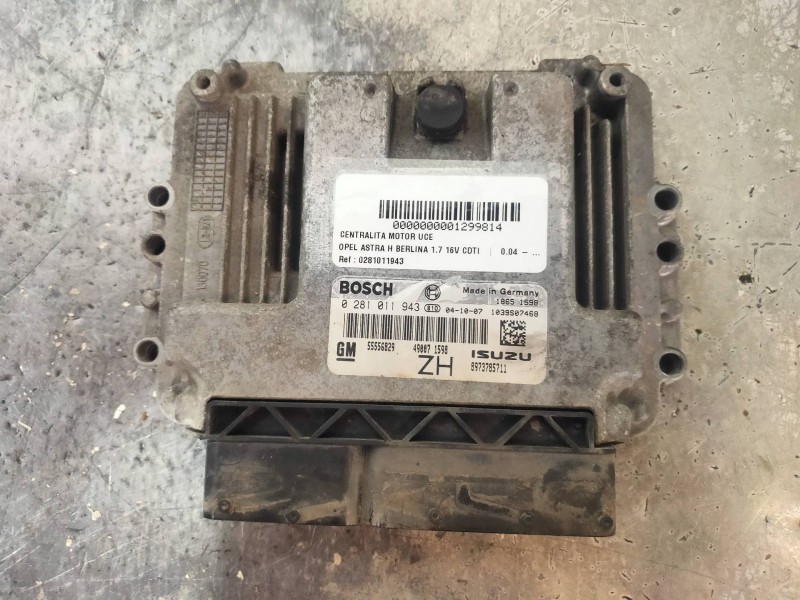 Recambio de centralita motor uce para opel astra h berlina 1.7 16v cdti referencia OEM IAM 0281011943 55556829 ZH 8973785711