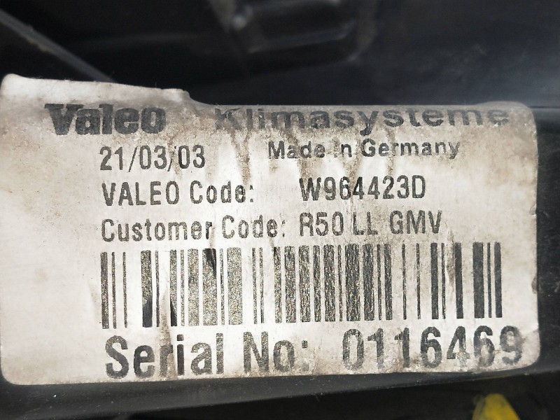 Recambio de motor calefaccion para mini mini (r50,r53) cooper referencia OEM IAM W964423D  