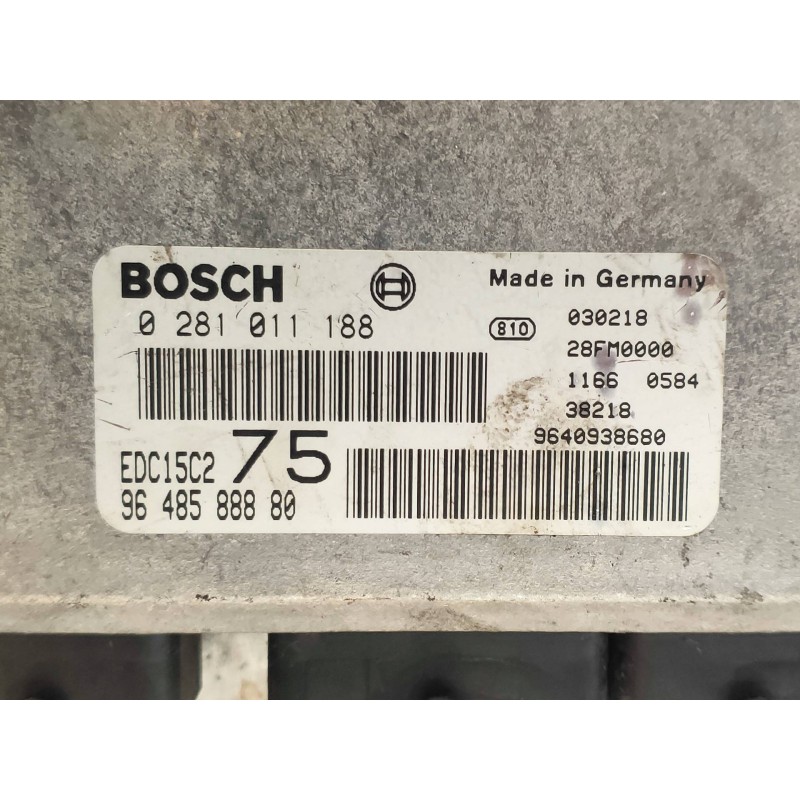 Recambio de centralita motor uce para peugeot 206 berlina xs referencia OEM IAM 0281011188 9648588880 9640938680 EDC15C2 75