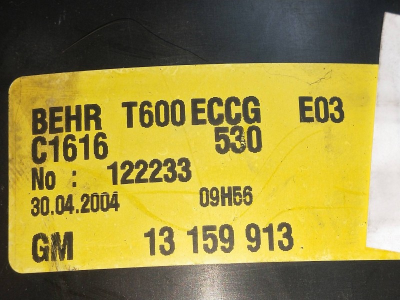 Recambio de motor calefaccion para opel zafira a 2.0 dti referencia OEM IAM 13159913 T600ECCGE03 