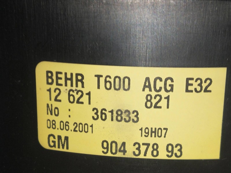 Recambio de motor calefaccion para opel zafira a 2.0 dti referencia OEM IAM 90437893 T600ACGE32 