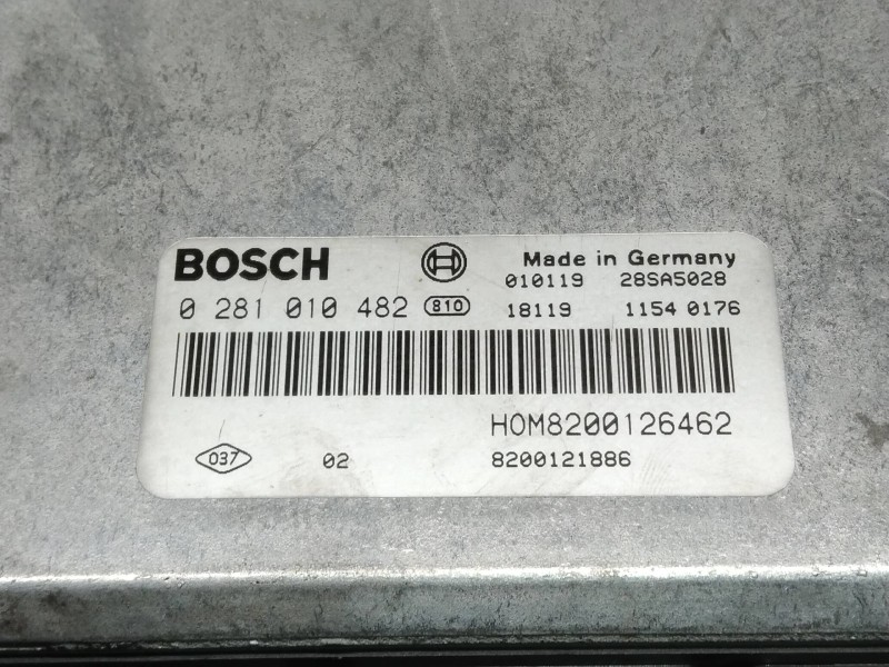 Recambio de centralita motor uce para renault laguna ii (bg0) initiale referencia OEM IAM 0281010482 HOM8200126462 8200121886