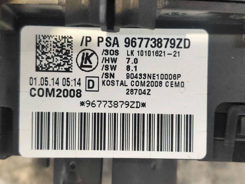 Recambio de mando luces para citroen c3 tonic referencia OEM IAM 96773879ZD COM2008 