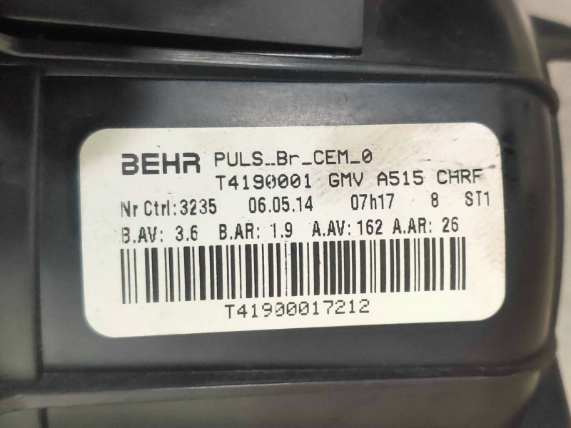 Recambio de motor calefaccion para citroen c3 tonic referencia OEM IAM T4190001 T41900017212 