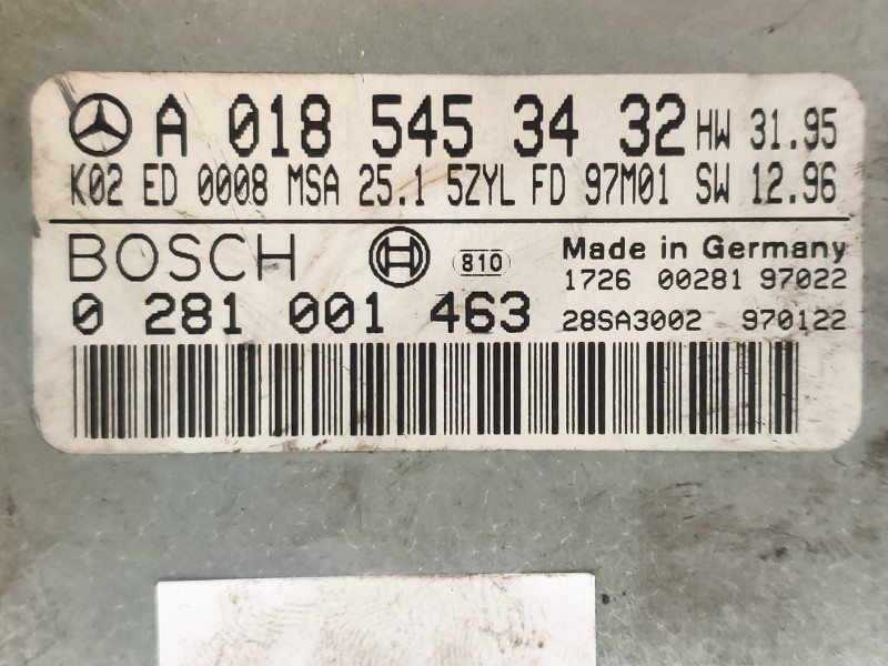 Recambio de centralita motor uce para mercedes clase c (w202) berlina 250 td (202.128) referencia OEM IAM 0281001463 A0185453432