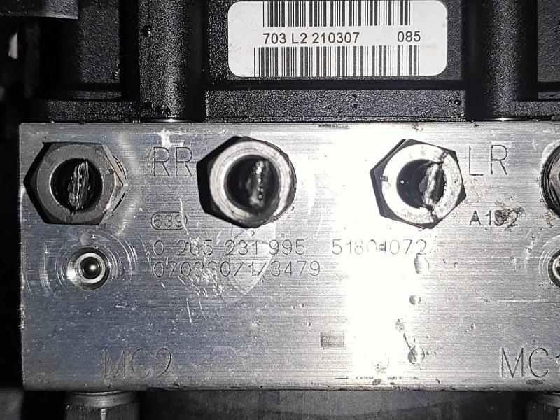 Recambio de abs para fiat linea (110) 1.3 16v jtd cat referencia OEM IAM 0265231995 51801072 0265800661