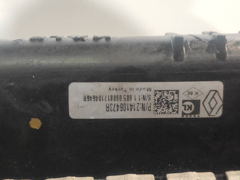 Recambio de radiador agua para renault clio iv authentique referencia OEM IAM 214106473R  