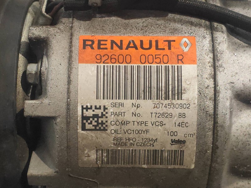 Recambio de compresor aire acondicionado para renault clio iv authentique referencia OEM IAM T72629BB 926000050R 
