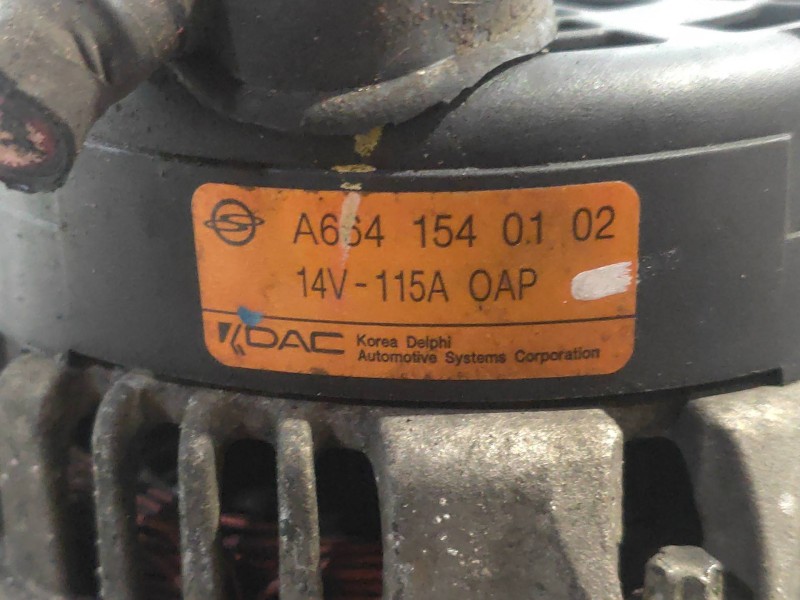 Recambio de alternador para ssangyong actyon 200 xdi referencia OEM IAM A6641540102  