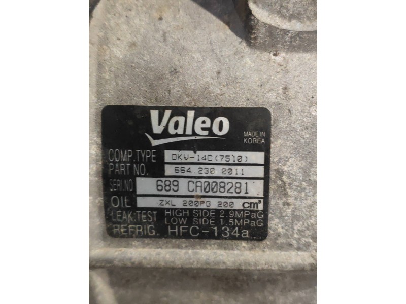 Recambio de compresor aire acondicionado para ssangyong actyon 200 xdi referencia OEM IAM DKV14C7510 6642300011 