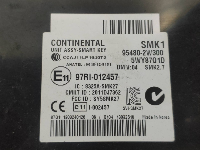 Recambio de modulo electronico para hyundai santa fe (dm) tecno 4wd referencia OEM IAM 954802W300 5WY87Q1D 8325ASMK27
