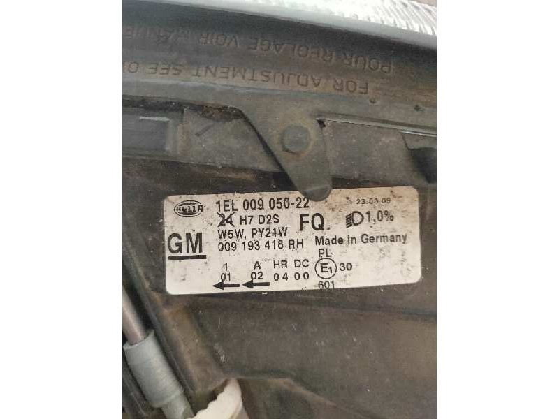 Recambio de faro derecho para opel omega b elegance familiar referencia OEM IAM 1EL00905022 009193418RH 