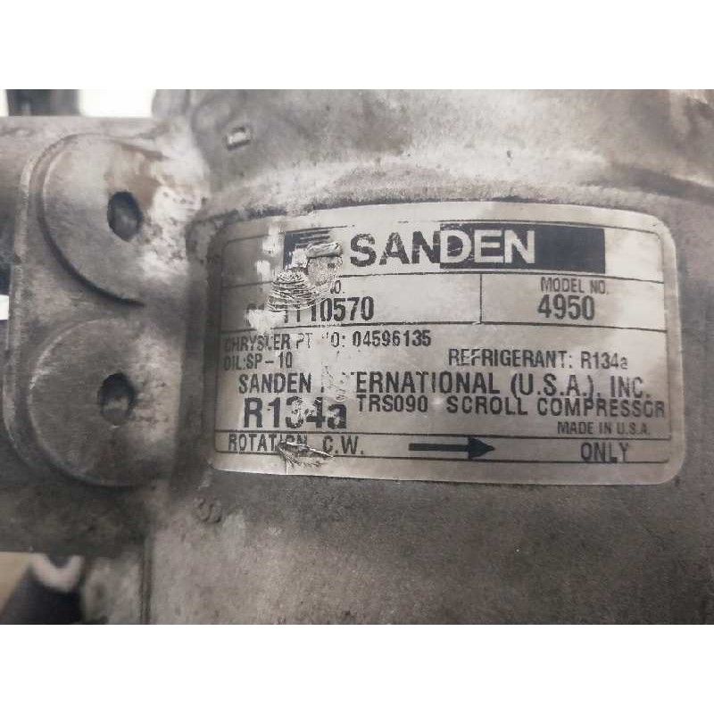 Recambio de compresor aire acondicionado para chrysler stratus berlina (ja) 2.5 cat referencia OEM IAM 04596135 R134A 4950