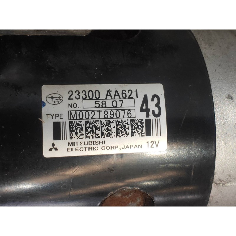 Recambio de motor arranque para subaru legacy familiar/outback b13 (bp) 2.0 diesel cat referencia OEM IAM M002T89076 23300AA621 