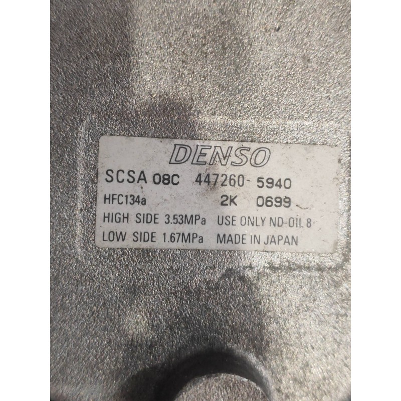 Recambio de compresor aire acondicionado para subaru legacy familiar/outback b13 (bp) 2.0 diesel cat referencia OEM IAM 44726059