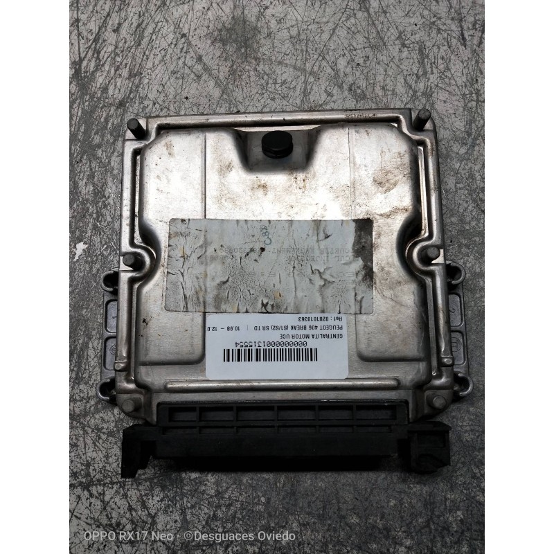 Recambio de centralita motor uce para peugeot 406 break (s1/s2) sr td referencia OEM IAM 0281010363 9641608080 EDC15