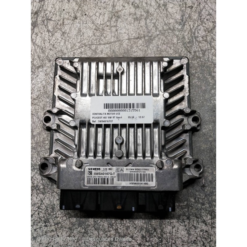 Recambio de centralita motor uce para peugeot 407 sw st sport referencia OEM IAM 5WS40167GT SW9656171180 HW9655041480