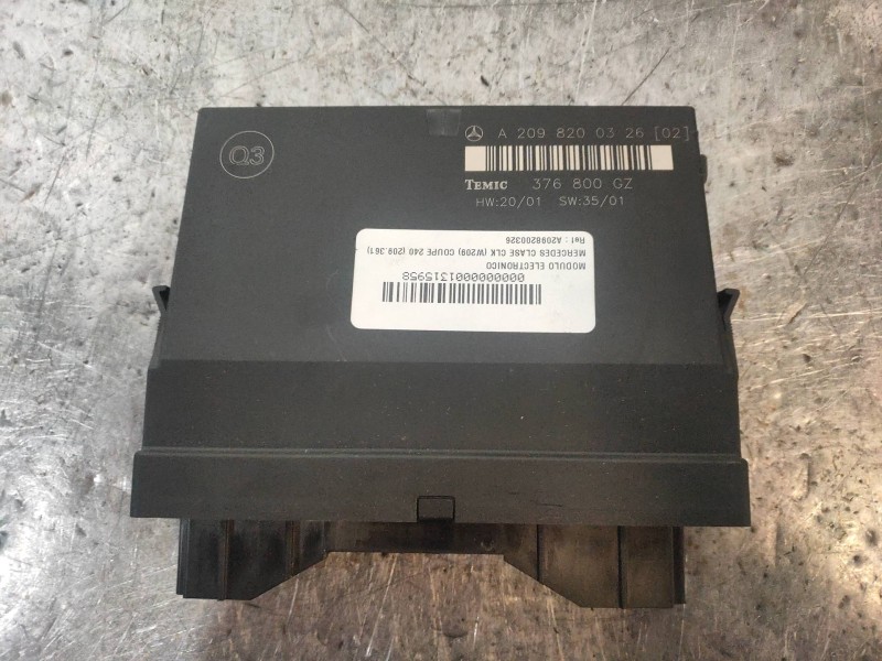 Recambio de modulo electronico para mercedes clase clk (w209) coupe 240 (209.361) referencia OEM IAM A2098200326 376800GZ 