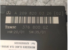 Recambio de modulo electronico para mercedes clase clk (w209) coupe 240 (209.361) referencia OEM IAM A2098200326 376800GZ  2