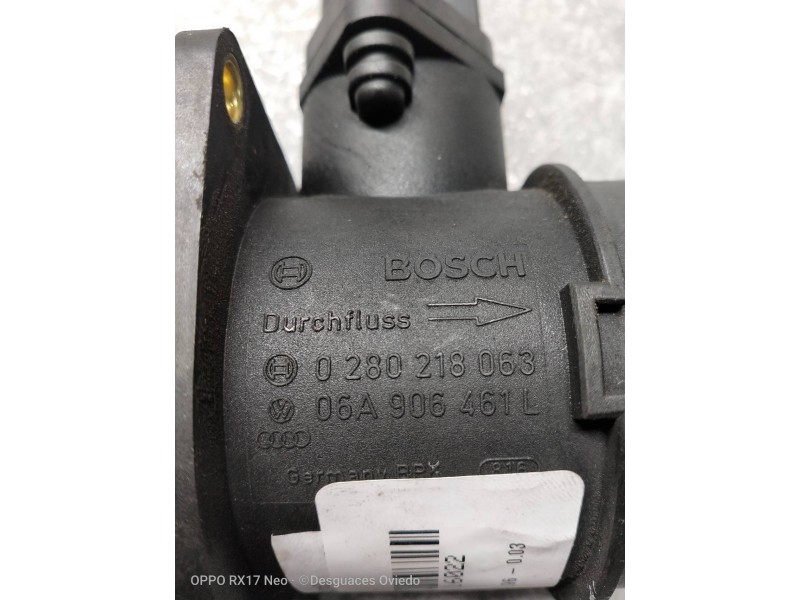 Recambio de caudalimetro para audi a3 (8l) 1.8 20v turbo referencia OEM IAM 0280218063 06A906461L 