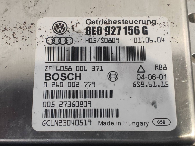 Recambio de centralita cambio automatico para audi a4 cabrio (8h) 3.0 quattro referencia OEM IAM 0260002779 8E0927156G 