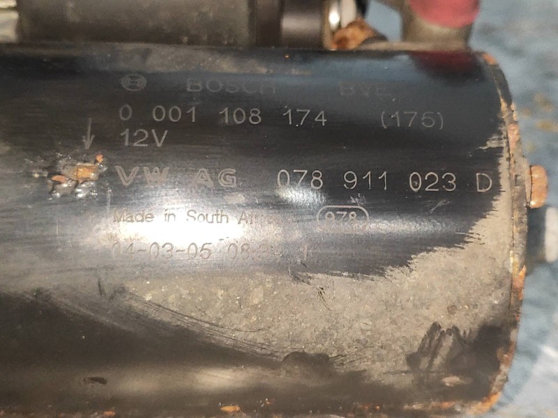 Recambio de motor arranque para audi a4 cabrio (8h) 3.0 quattro referencia OEM IAM 0001108174 078911023D 