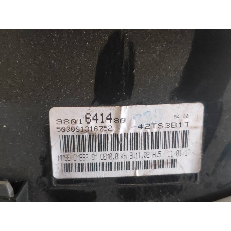 Recambio de cuadro instrumentos para citroen berlingo cuadro 1.6 blue-hdi fap referencia OEM IAM 9801641480 503001316752 