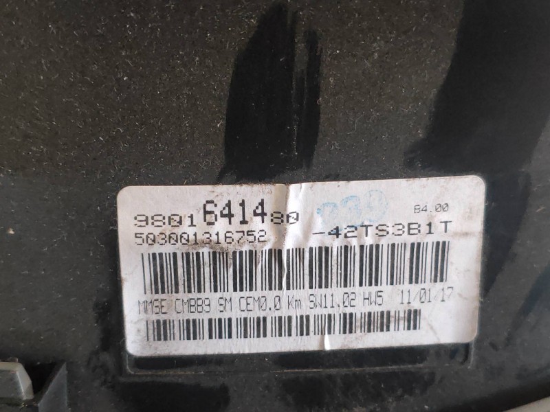 Recambio de cuadro instrumentos para citroen berlingo cuadro 1.6 blue-hdi fap referencia OEM IAM 9801641480 503001316752 