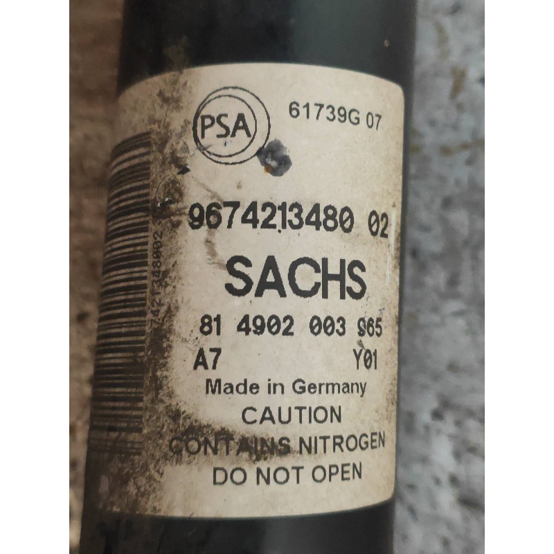 Recambio de amortiguador trasero derecho para citroen berlingo cuadro 1.6 blue-hdi fap referencia OEM IAM 9674213480 81490200396