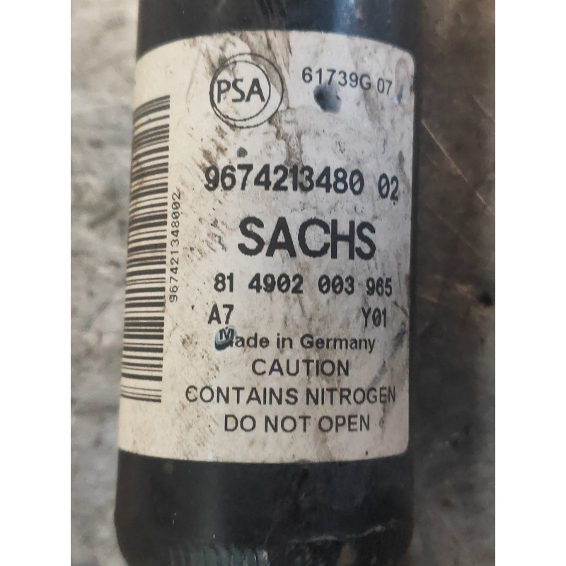 Recambio de amortiguador trasero izquierdo para citroen berlingo cuadro 1.6 blue-hdi fap referencia OEM IAM 9674213480  
