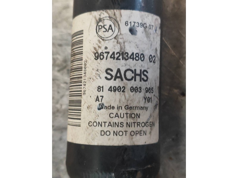 Recambio de amortiguador trasero izquierdo para citroen berlingo cuadro 1.6 blue-hdi fap referencia OEM IAM 9674213480  