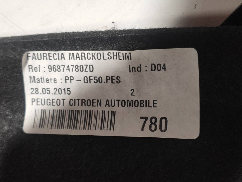Recambio de bandeja trasera para citroen c4 lim. live edition referencia OEM IAM 96874780ZD  