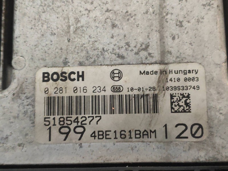 Recambio de centralita motor uce para fiat punto (evo) (199) emotion referencia OEM IAM 0281016234 51854277 