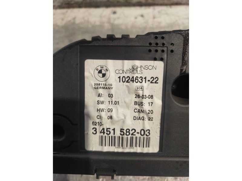 Recambio de cuadro instrumentos para bmw x3 (e83) 2.0d referencia OEM IAM 345158203 102463122 