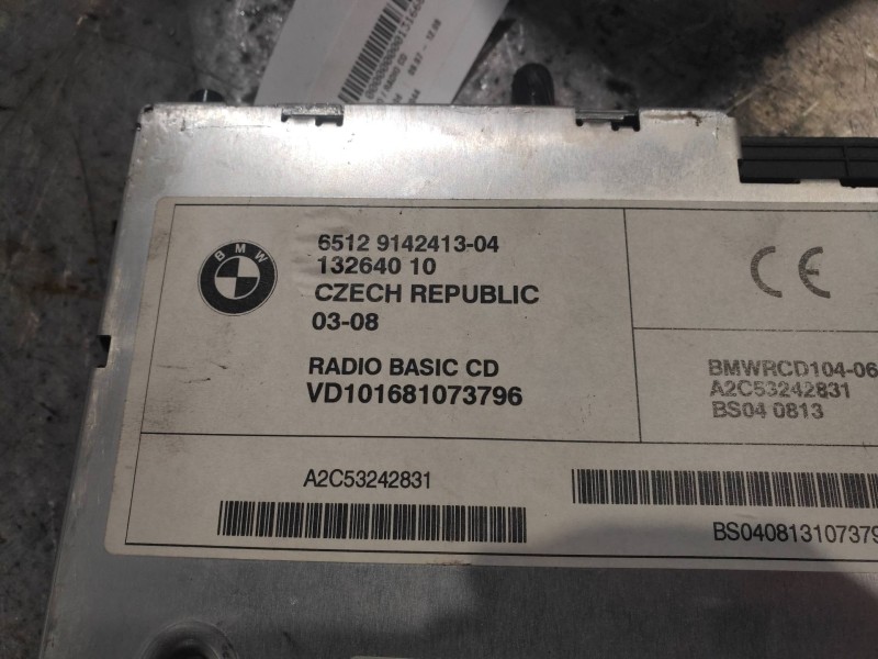 Recambio de sistema audio / radio cd para bmw x3 (e83) 2.0d referencia OEM IAM A2C53242831 13264010 6512914241304