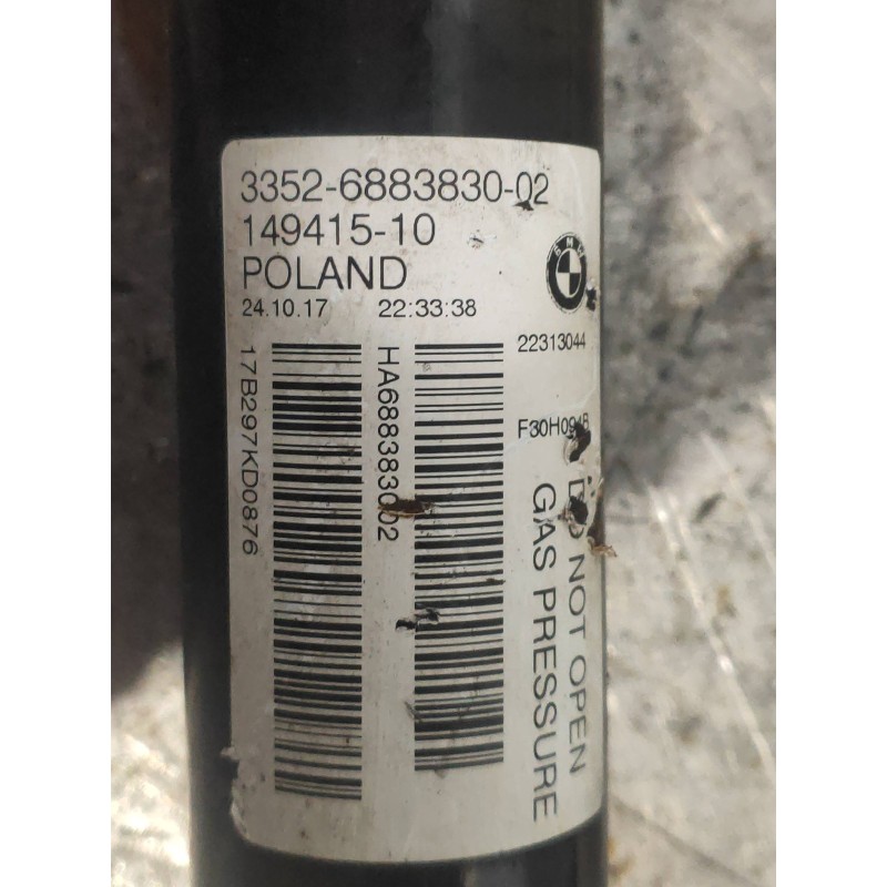 Recambio de amortiguador trasero izquierdo para bmw serie 3 lim. (f30) 318d referencia OEM IAM 3131687379702 14941510 