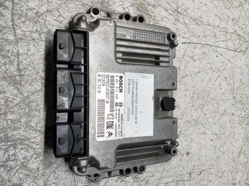 Recambio de centralita motor uce para citroen xsara picasso 1.6 hdi 90 exclusive referencia OEM IAM 0281012468 9656161680 965395