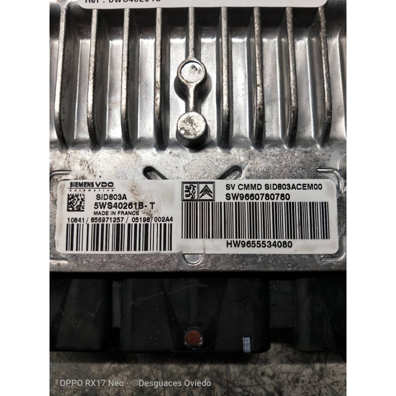 Recambio de centralita motor uce para peugeot 407 st sport pack referencia OEM IAM 5WS40261BT SW9660780780 HW9655534080