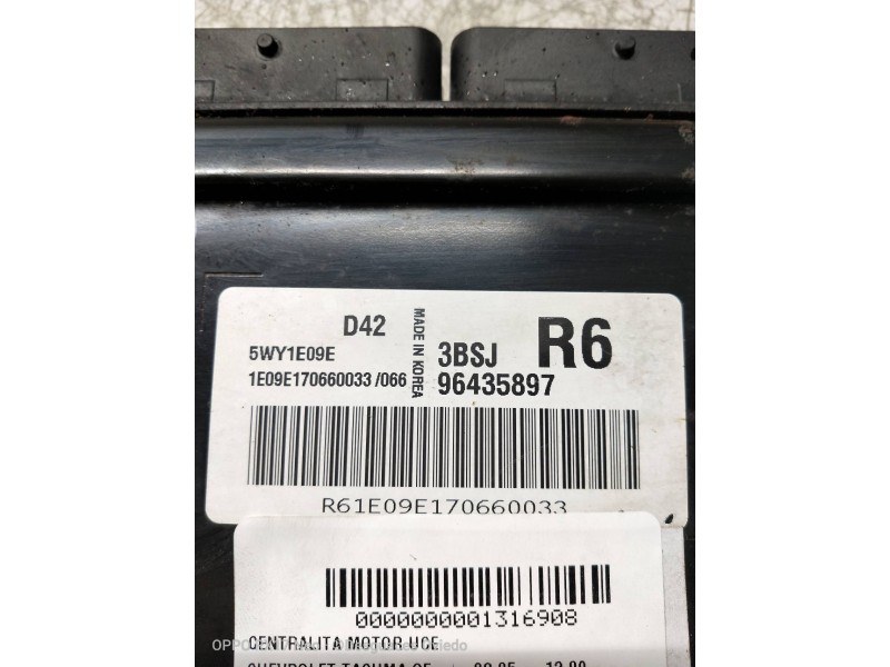 Recambio de centralita motor uce para chevrolet tacuma se referencia OEM IAM 5WY1E09E 96435897 D42 3BSJ R6