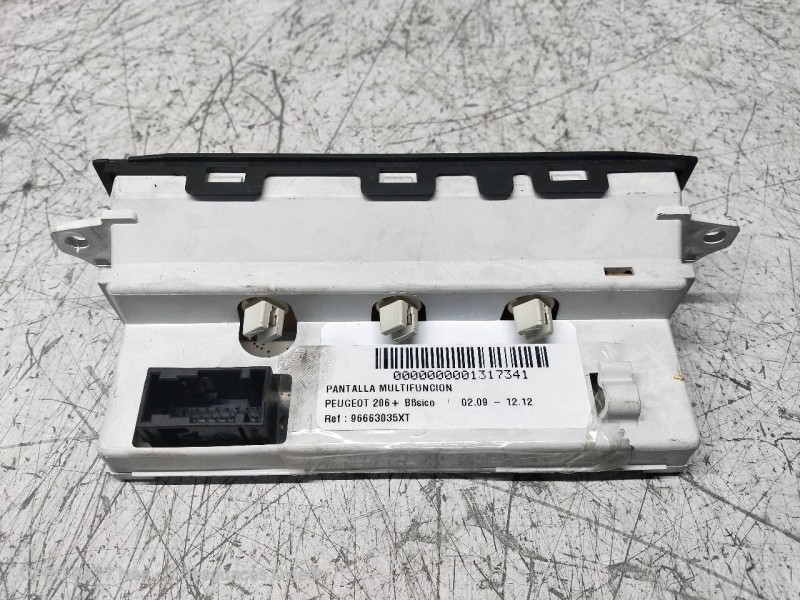 Recambio de pantalla multifuncion para peugeot 206+ básico referencia OEM IAM 96663035XT  