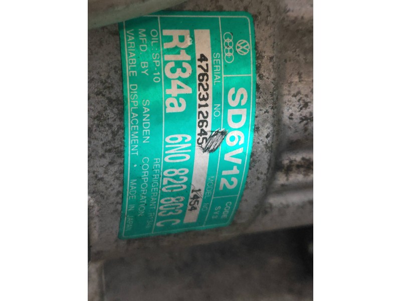 Recambio de compresor aire acondicionado para volkswagen polo berlina (6n2) conceptline referencia OEM IAM SD6V121454 6N0820803C