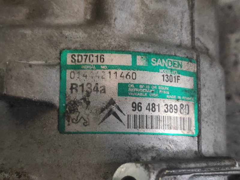 Recambio de compresor aire acondicionado para peugeot 407 st sport pack referencia OEM IAM SD7C161301F 9648138980 