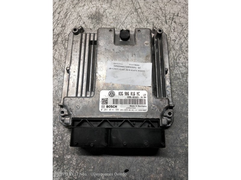 Recambio de centralita motor uce para skoda superb (3u4) classic referencia OEM IAM 0281014104 03G906016MC EDC16U31