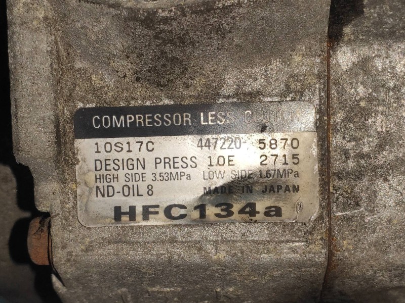 Recambio de compresor aire acondicionado para chrysler voyager (rg) 2.8 crd se (d) referencia OEM IAM 4472205870 10S17C 