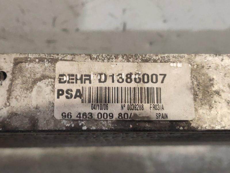 Recambio de intercooler para peugeot 407 st sport pack referencia OEM IAM 9646300980 D1386007 