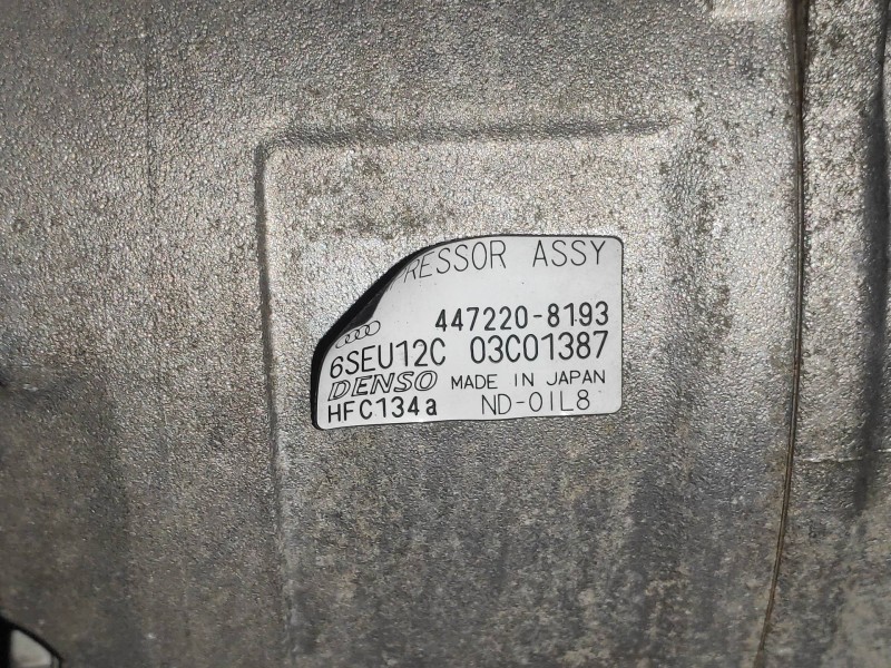 Recambio de compresor aire acondicionado para audi a2 (8z) 1.4 referencia OEM IAM 4472208193 03C01387 6SEU12C
