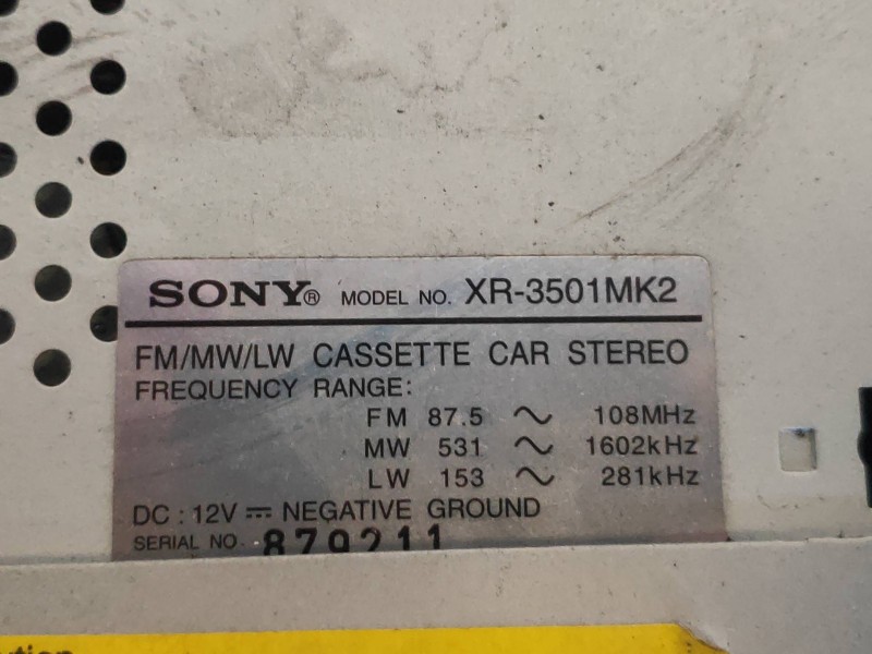 Recambio de sistema audio / radio cd para audi a2 (8z) 1.4 referencia OEM IAM XR3501MK2  