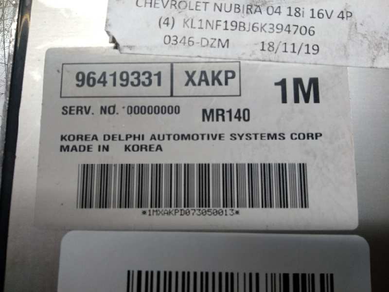 Recambio de centralita motor uce para chevrolet nubira berlina cdx referencia OEM IAM 96419331 XAKP 1M MR140