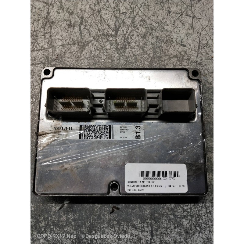 Recambio de centralita motor uce para volvo s40 berlina 1.8 kinetic referencia OEM IAM 30743371 ESU131 EDCFA 17I20 