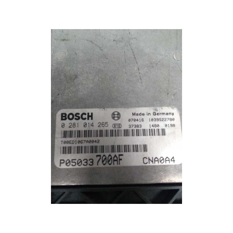 Recambio de centralita motor uce para chrysler sebring berlina 2.0 crd cat referencia OEM IAM 0281014265 P05033700AF 
